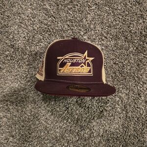 Men's Houston Astros New Era Maroon and Gold 59FIFTY Fitted Hat